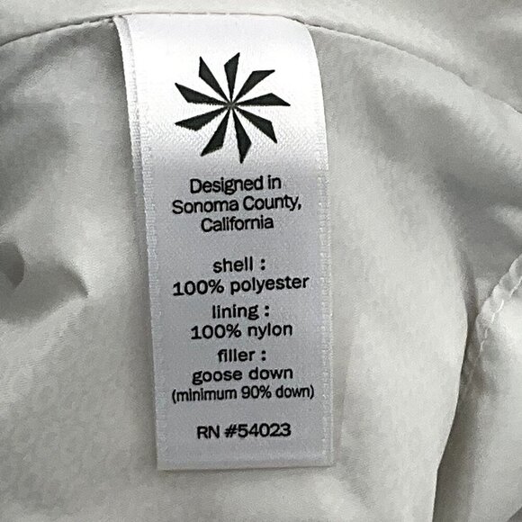 Athleta Puffer Vest Women XXS Blue Print Goose Down Quilted Full Zip Ski Outdoor - Picture 9 of 13